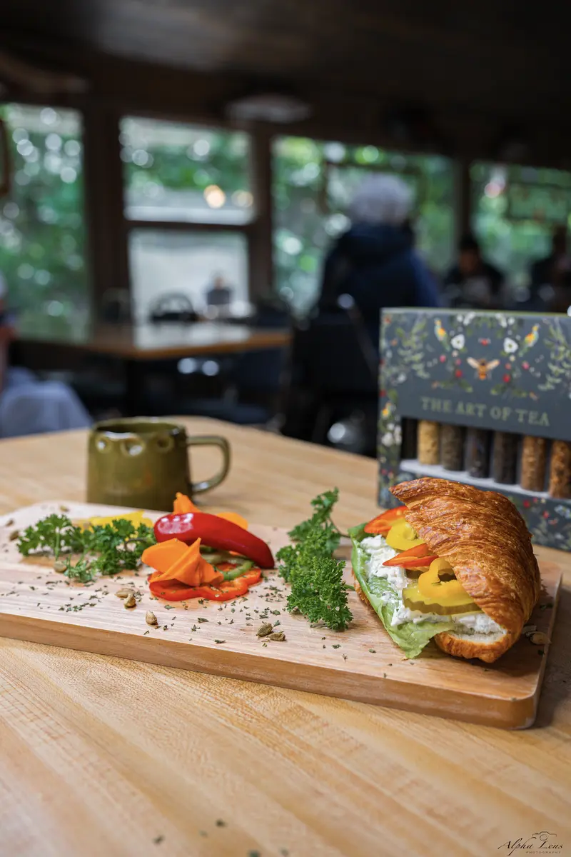 Halibut salad croissant